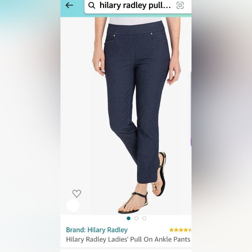👖Nwot Hillary Radley Pull on ankle pants Womens small 4-6